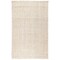 Saltoro Sherpi Milo 5 x 8 Area Rug, Handwoven Chevron Pattern, Ivory White Cotton Fabric-